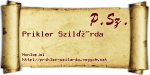 Prikler Szilárda névjegykártya